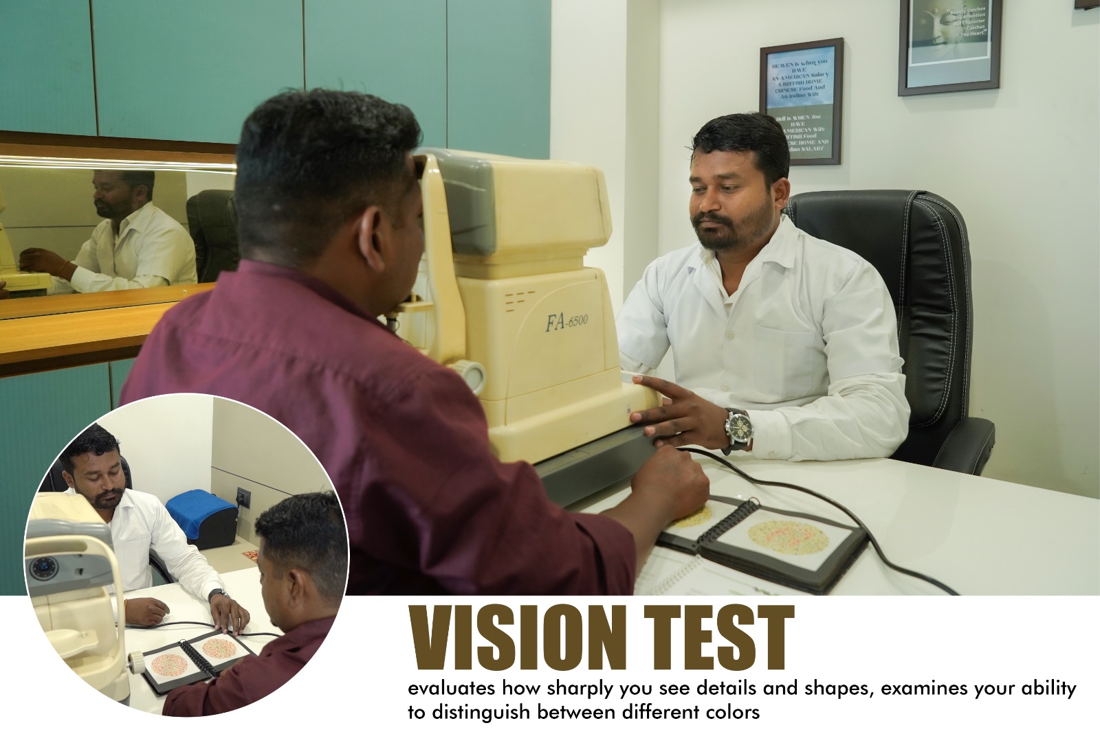 Vision test station at I Care OHS